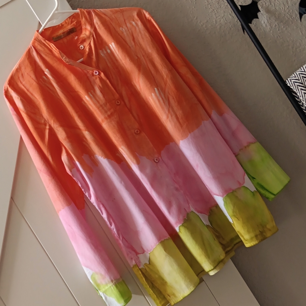 MELAROSA ITALY..HAND DYED TUNIC..